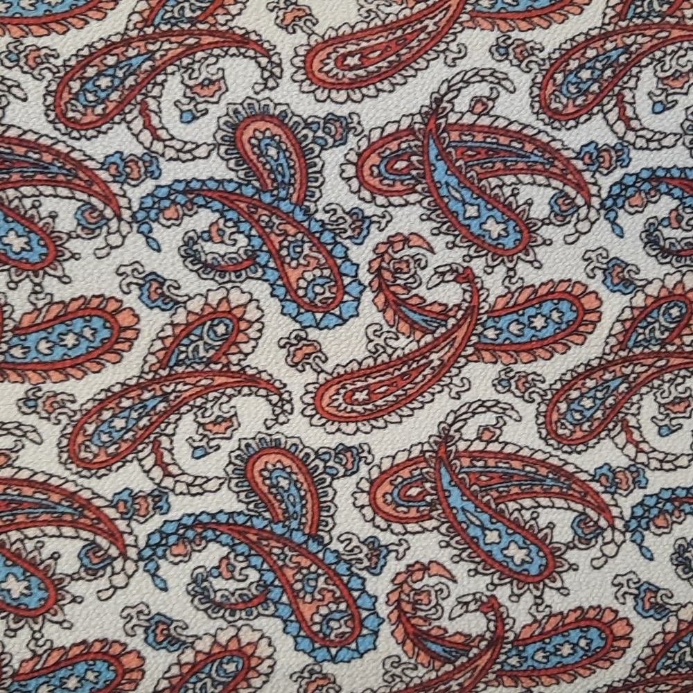 Pleione Paisley Sleeveless Top - Red and Blue, Size S - Picture 3 of 3